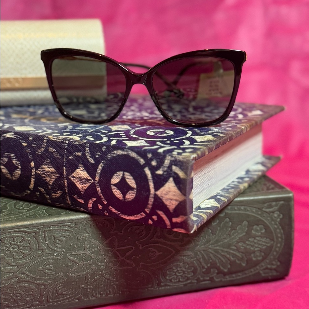Jimmy Choo Black Cat-Eye Sunglasses
